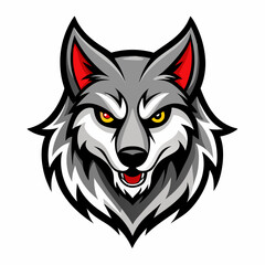 Wolf Head Mascot Logo Design Vector Illustration