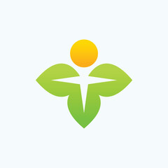 green people healty logodesign modern