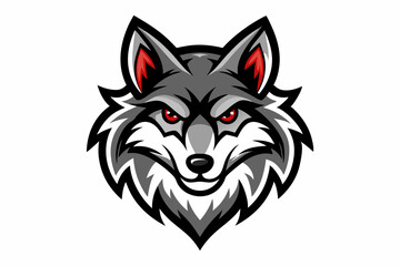 Wolf Head Mascot Logo Design Vector Illustration