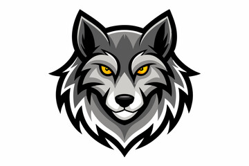 Wolf Head Mascot Logo Design Vector Illustration