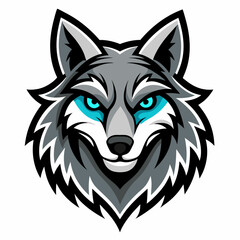 Wolf Head Mascot Logo Design Vector Illustration