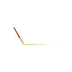 Brush artist  line paint icon isolated on white background