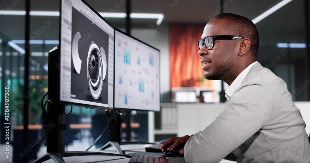 Poster Engineer Using 3D CAD Software