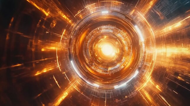 Spiral shape in dark room