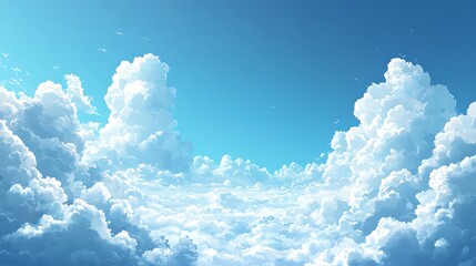 Blue sky with small clouds clean background, Beautiful sky clouds background, Blue sky with white clouds