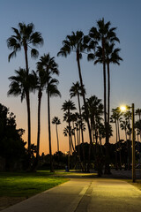 Obraz premium Sunsetting over Tidelands Park on Coronado Island in Coronado, California taken on October 19, 2024.