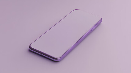 Dramatic 3D Illustration of a Purple Phone