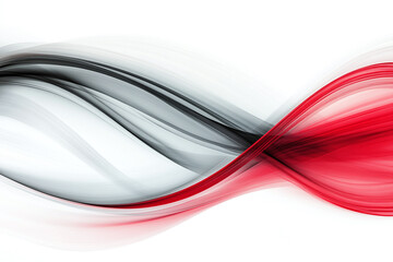 Obraz premium Abstract Flowing Red and Black Fabric with Smooth, Glossy Texture