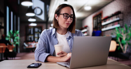 Work And Study On Laptop Computer