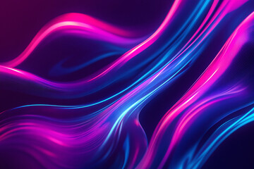 Colorful Light Trails with Glowing Neon Waves and Vibrant Energy Flow