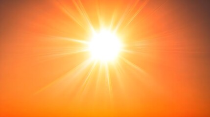 Obraz premium Bright Sun Shines in the Sky, Creating an Orange Gradient That Illuminates the Atmosphere with Warmth and Energy, Perfect for Nature and Sunrise Imagery