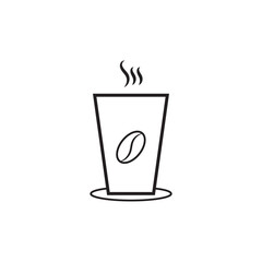 Paper coffee cup icon. Hot coffee cup icon.