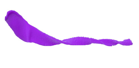 Purple clay texture isolated on transparent background.