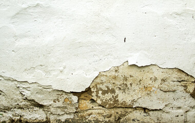 cement plaster wall white background