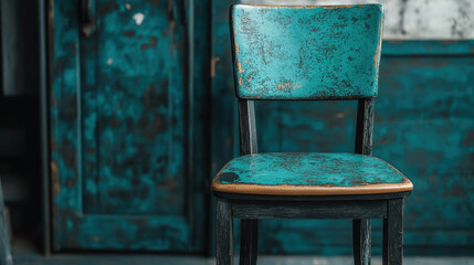Vintage Leather Chair with Unique Seat Design