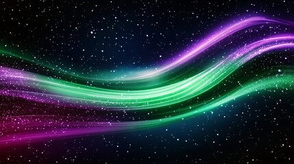 Fototapeta premium Abstract Purple Green Space Galaxy Background
