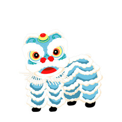 Lion dance, Chinese New Year decorations, lion head, Happy New Year, Lunar, PNG, transparency,