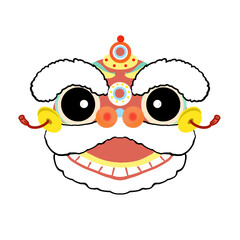 Lion dance, Chinese New Year decorations, lion head, Happy New Year, Lunar, PNG, transparency,