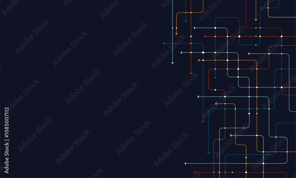 Fototapete digital technology background. concept with technology line. circuit board background technology