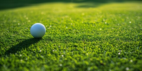 Golf Ball on a Lush Green Course
