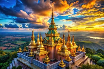 Stunning Brochure Cover Design - Blue Gold Landscape