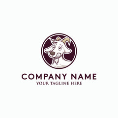 Goat head vector illustration esport logo