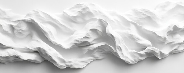 Obraz premium white non-representational flow undulation, grainy texture simple design, Generative AI