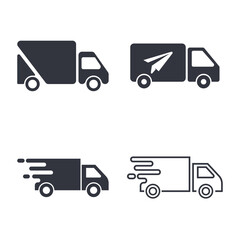 Delivery Truck Logo Template Icon