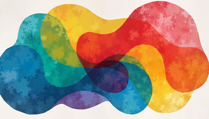 Vibrant abstract colors intertwine, symbolizing the beauty of autism awareness in a warm and inviting design