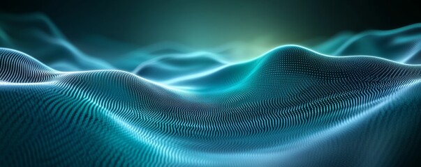 Blue and green hue shift with textured noise, tech theme, layout, Generative AI