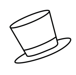 Cute cartoon vector birthday cap outline.