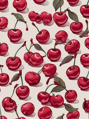 Cherry background pattern illustration