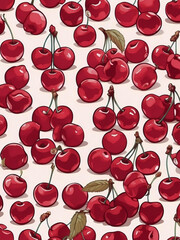 Cherry background pattern illustration