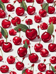 Cherry background pattern illustration