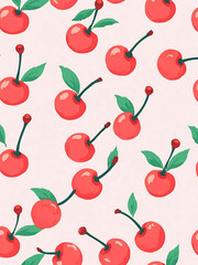 Cherry background pattern illustration