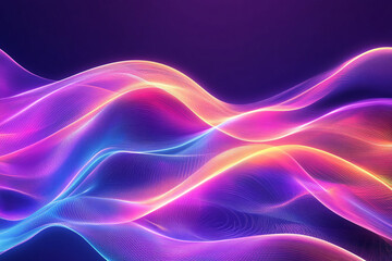 Obraz premium Colorful Light Trails with Glowing Neon Waves and Vibrant Energy Flow 