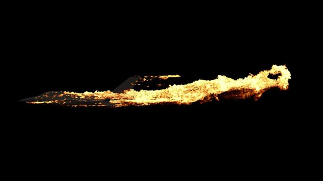 Jet airplane burning on fire side view, Transparent background
3d rendering with alpha channel of fire simulation (the background is transparent)
