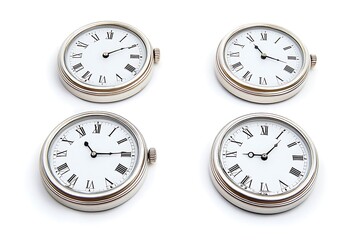 Four O&rsquo;Clocks isolated on white background, close up
