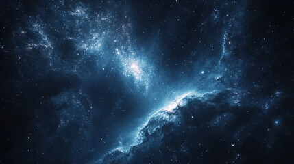 Fototapeta premium A breathtaking view of a vibrant galaxy filled with stars and cosmic clouds in deep space