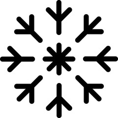 Snowflakes geometry line icon