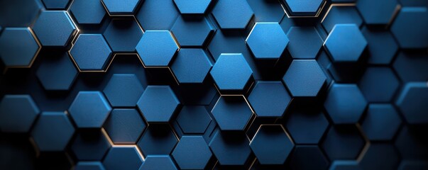 Blue gradient hexagon background with a modern geometric design ideal for iPhone wallpaper or digital art projects