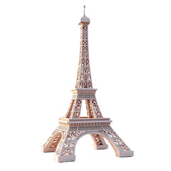 A 3d Model of Eiffel Tower on Transparent Background