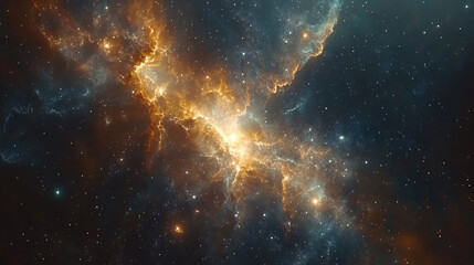 Fototapeta premium Exploring the vivid colors and dynamic patterns of a distant galaxy in deep space