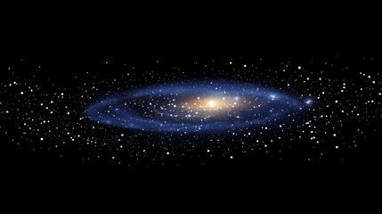 Fototapeta premium A breathtaking view of a spiral galaxy illuminated by countless stars in the night sky