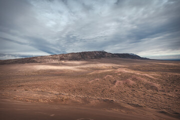 Horizontal landscape hills view, mars landscape