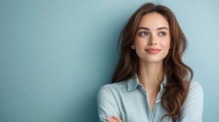 Obraz premium Confident Young Woman in a Calm Setting