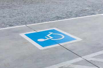 Disabled person parking sign