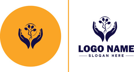 Infertility Clinic icon Fertility clinic Reproductive clinic IVF clinic flat logo sign symbol editable vector