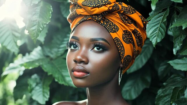 A portrait of a woman outdoors