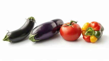 Fresh Vegetables on White Background